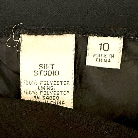 Suit Studio - Black Dress Pants Lined - size 10 - Picture 5 of 7